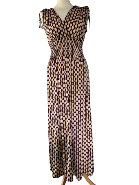 Chain print sleeveless maxi dress